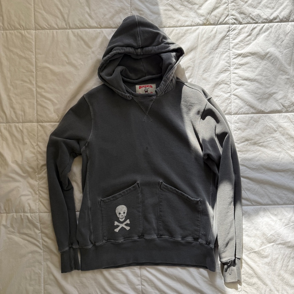 Birdwell Charcoal Gray Skull Pocket Hoodie